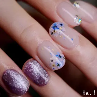ネイル モチの良さ◉ フィルインネイル♡のネイルデザイン