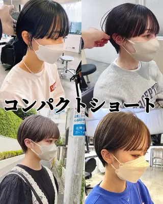 ショート カラー 白髪ぼかし/ショート /ミニボブだいじのヘアスタイル