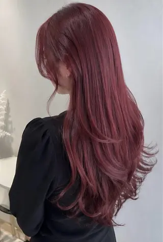 ロング パーマ ハイトーンカラー が絶対可愛い✨泰聖✨のヘアスタイル