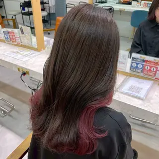 ロング レイヤーカット 縮毛矯正 高杉颯汰のヘアスタイル