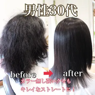 ミディアム 元村貴裕 ・ 美髪矯正natyのヘアスタイル