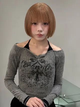 カラー 💘ハイトーン特化 PELE栄 OUYAのヘアスタイル