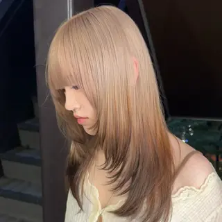 ロング カラー ブリーチ ハイトーン 特化🌈フジタハルキのヘアスタイル