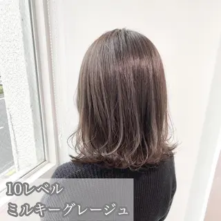 ミディアム カラー ヘアアレンジ 🪞official THREE 横浜🎀のヘアスタイル