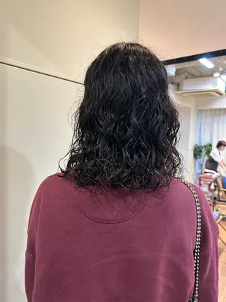 ミディアム パーマ 、 、のヘアスタイル