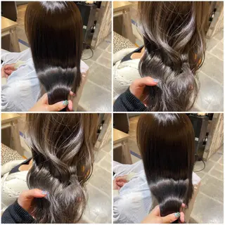 カラー 🩵盛れる顔周り/ 艶カラーemi🩵のヘアスタイル
