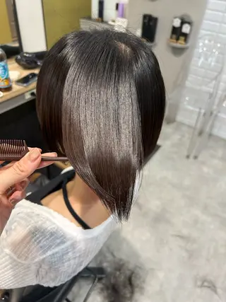 ショート パーマ hub hair レイヤー/透明感のヘアスタイル