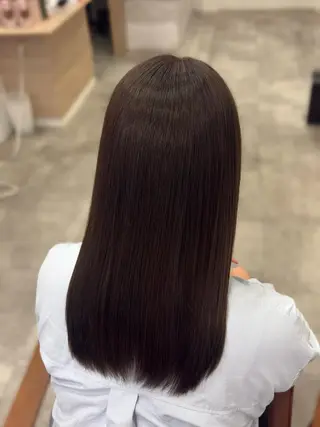 セミロング チョコカラー🤎 韓国風/MIHOのヘアスタイル