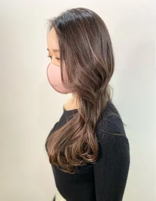 ロング カラー レイヤーカット 赤み消し　店長/大和のヘアスタイル