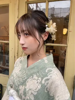 ヘアアレンジ KURIA‪‪/ブリ ーチ/ダブルカラーのヘアスタイル