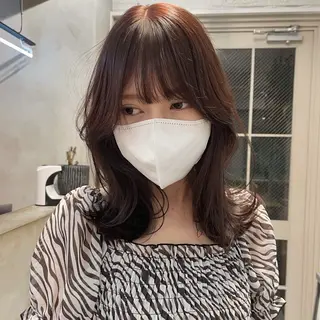 ミディアム 盛れる透明感カラー momokaのヘアスタイル