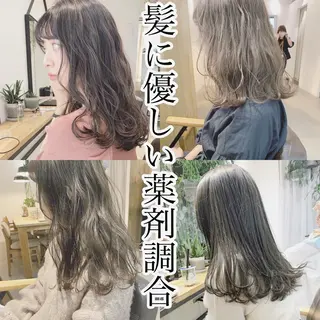 ミディアム カラー マツエク・マツパ ハイトーンボブ 前田 表参道　グレージュのヘアスタイル