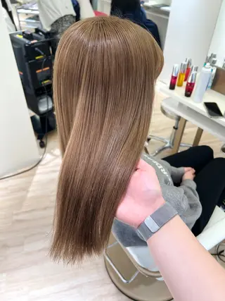 ロング カラー NANO/ ブリーチ×レイヤーのヘアスタイル
