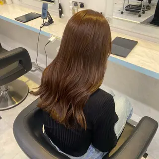 ロング 🤎モテ髪&透明感 ミルクティー🥣🤎のヘアスタイル