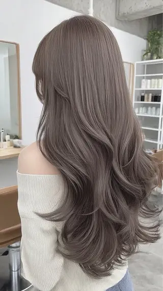 ロング カラー ハイトーンカラー が絶対可愛い✨泰聖✨のヘアスタイル