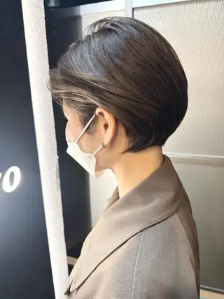 ショート カラー ✨透明感カラー✨ ✨小顔カット✨山木のヘアスタイル