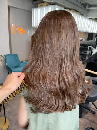ロング カラー 佐藤 奈佳子 サトウ ナカコのヘアスタイル