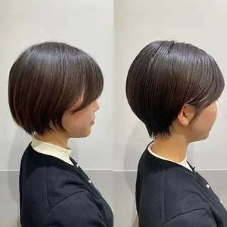 ショート カラー 白髪ぼかし/ショート /ミニボブだいじのヘアスタイル
