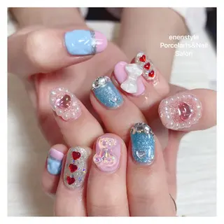 ミディアム ネイル 🐾enen style 🐾のネイルデザイン