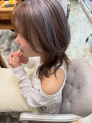 ミディアム 﨑山莉里香🎀 カラーモデル募集のヘアスタイル