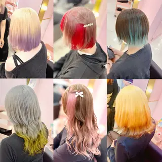 セミロング カラー ヘアアレンジ 甘ふわgirly🎀 ハイトーン🤍Ramのヘアスタイル