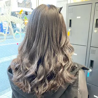 ミディアム カラー パーマ ヘアアレンジ メンズ キッズ ネイル マツエク・マツパ アイブロウ 似合わせカラー♡髪質 改善🎀サトカ🍒のヘアスタイル