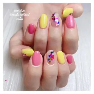 ミディアム ネイル 🐾enen style 🐾のネイルデザイン