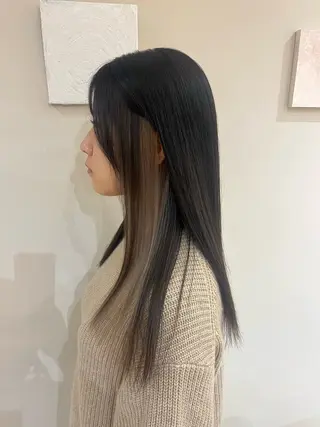 ロング カラー ramphy 柴原 夢奈のヘアスタイル
