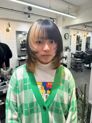 ミディアム 赤み無し柔らかカラー 【梅田】madokaのヘアスタイル