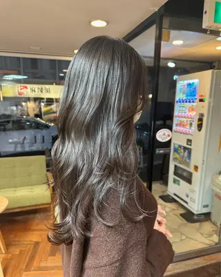 セミロング カラー 矢野 晃平のヘアスタイル