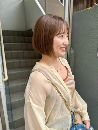 ショート カラー レイヤーカット 鈴木駿介のヘアスタイル