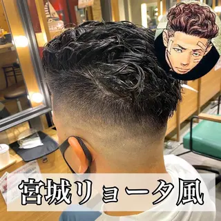 ショート パーマ メンズ unopulir 景山 凌のヘアスタイル