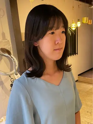 ミディアム 北原 紗希のヘアスタイル