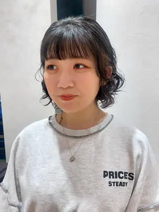 ショート パーマ 増井 彩乃のヘアスタイル
