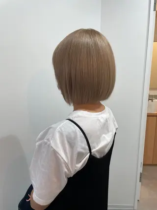 ミディアム カラー ボブ/レイヤーカット 縮毛矯正/コウキ新宿のヘアスタイル