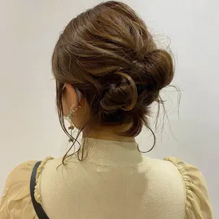 ミディアム カラー ヘアアレンジ 田谷 夏生のヘアスタイル