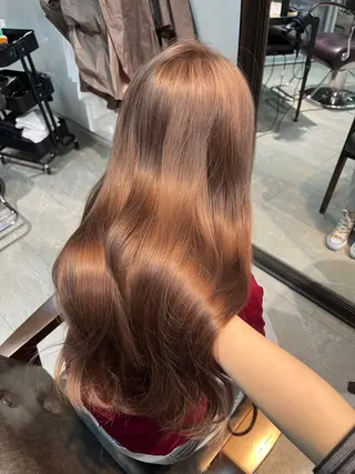 ロング カラー ヘアアレンジ 韓国ヘア/レイヤー/ 🩶ツブラ🩶のヘアスタイル