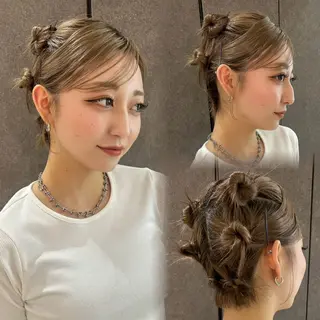 ヘアアレンジ ベージュ/ヘアセット レイヤー/Marinのヘアスタイル