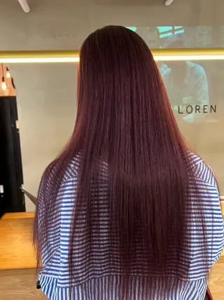 ロング 似合わせレイヤー ＆縮毛矯正のヘアスタイル