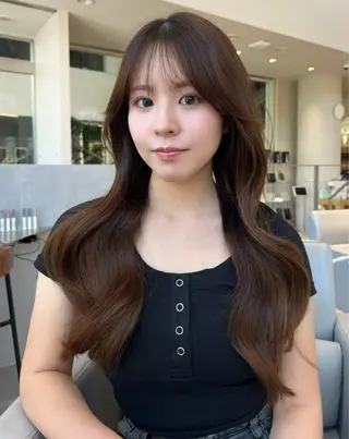 ロング 清水 翔太のヘアスタイル
