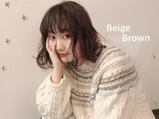 ミディアム カラー 市川 千夏のヘアスタイル