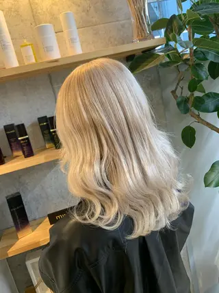 セミロング カラー 天野 開のヘアスタイル