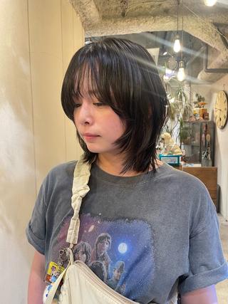 ミディアム 狩野 羅夢のヘアスタイル