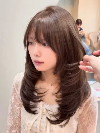 ミディアム カラー 似合わせカラー 🩵レイヤー/紫音のヘアスタイル