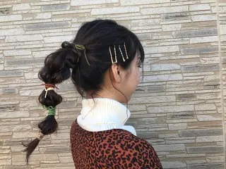 ロング ヘアアレンジ 【暖色カラー特化】 中山由梨のヘアスタイル