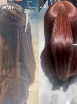 ロング カラー yuzuna ハイトーン 天神のヘアスタイル