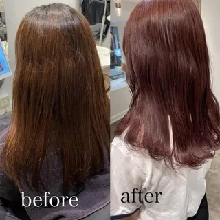 セミロング カラー . AYUKAのヘアスタイル
