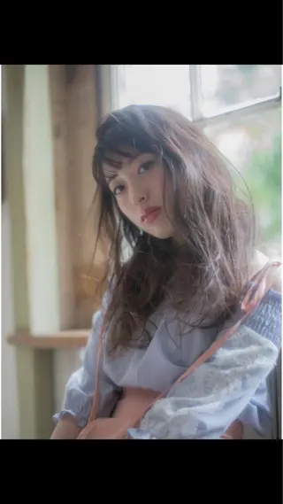 ロング カラー パーマ ヘアアレンジ M字・前髪割れ 改善メンズ特化/栢沼のヘアスタイル