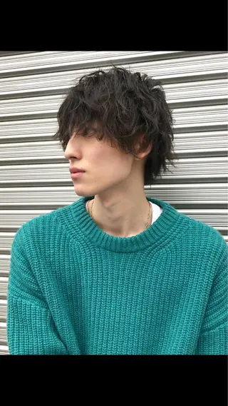 ミディアム パーマ moanin モーニンのヘアスタイル