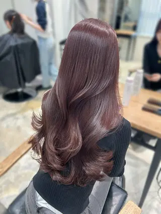 カラー minori🤎 韓国モテヘアのヘアスタイル